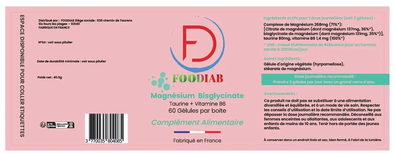 Magnésium Bisglycinate Foodiab